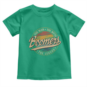 Boomers The Man The Myth The Legend Toddler T Shirt Retro Baby Boomers Generation TS11 Irish Green Print Your Wear