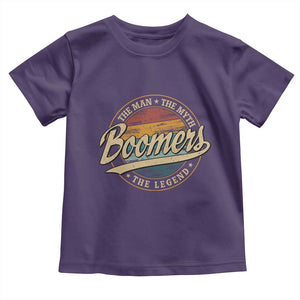 Boomers The Man The Myth The Legend Toddler T Shirt Retro Baby Boomers Generation TS11 Purple Print Your Wear