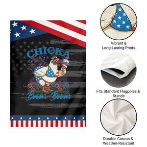 Funny Chicka Boom Boom 4th Of July Garden Flag Patriotic Farmers Chicken Lover TS11 Print Your Wear