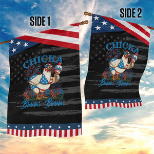 Funny Chicka Boom Boom 4th Of July Garden Flag Patriotic Farmers Chicken Lover TS11 Print Your Wear