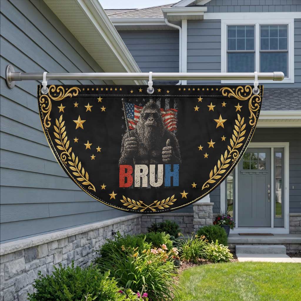 Funny 4th Of July Bigfoot Bruh Patriotic Fan Flag Sasquatch American US Flag