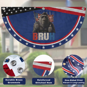Funny 4th Of July Bigfoot Bruh Patriotic Fan Flag Sasquatch American US Flag