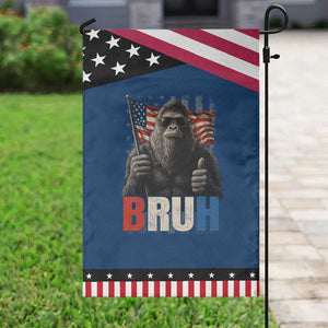 Funny 4th Of July Bigfoot Bruh Garden Flag Patriotic Sasquatch American US Flag TS11 Classic Blue Black Print Your Wear