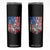Funny Bass Fish Fishing Vintage American Flag Patriotic Skinny Tumbler TS11 Black Print Your Wear