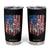 Funny Bass Fish Fishing Vintage American Flag Patriotic Tumbler Cup TS11 Black Print Your Wear