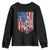 Funny Bass Fish Fishing Vintage American Flag Patriotic Youth Sweatshirt TS11 Black Print Your Wear