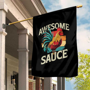 Funny Awesome Sauce Rooster Garden Flag Vintage Retro Chicken TS11 Print Your Wear