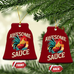 Funny Awesome Sauce Rooster Ceramic Ornament Vintage Retro Chicken TS11 Print Your Wear