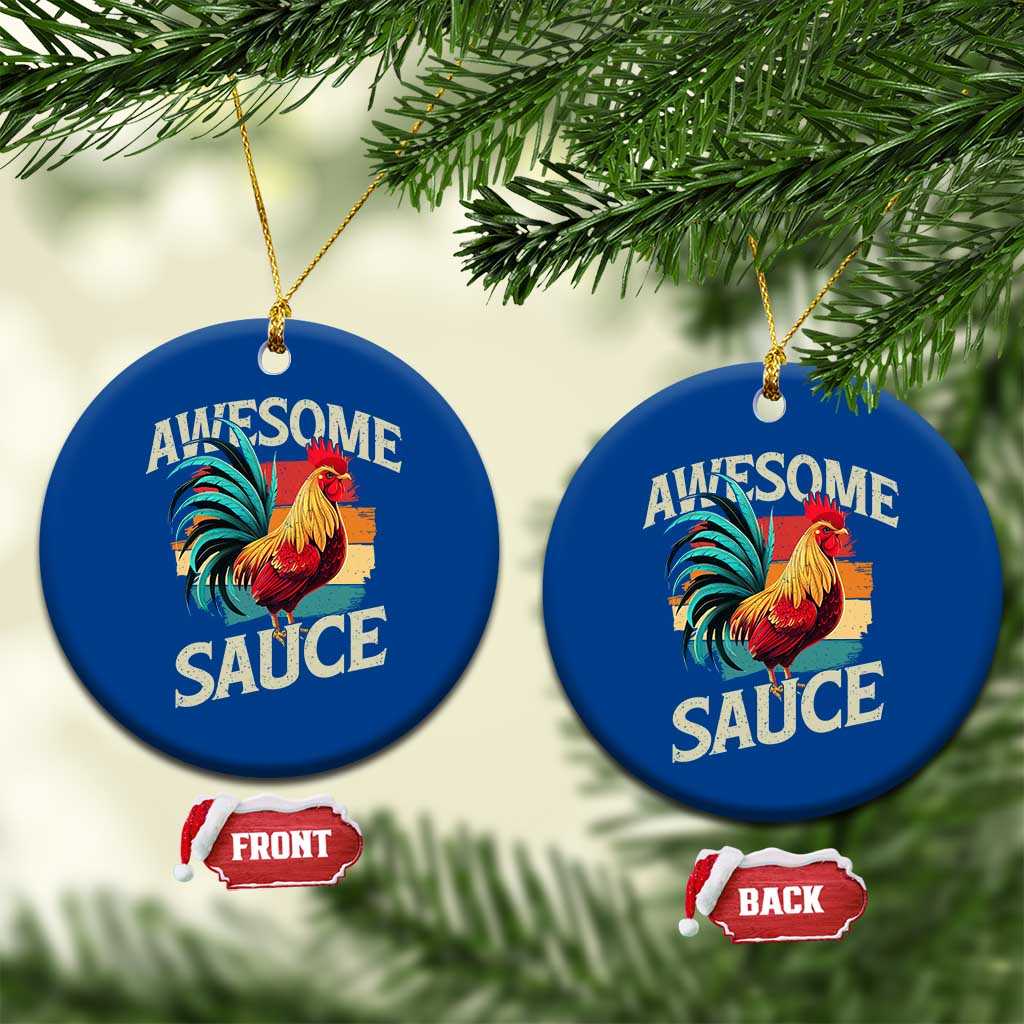 Funny Awesome Sauce Rooster Ceramic Ornament Vintage Retro Chicken TS11 1pc Blue Print Your Wear