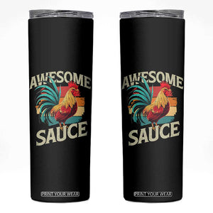 Funny Awesome Sauce Rooster Skinny Tumbler Vintage Retro Chicken TS11 Black Print Your Wear