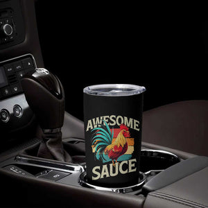 Funny Awesome Sauce Rooster Tumbler Cup Vintage Retro Chicken TS11 Print Your Wear