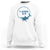 Whale Shark Lover Sweatshirt 1 John 4:4 Inspired Style Christian Aesthetic Ocean Animal TS11 White Print Your Wear