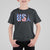 French-American Heritage Month T Shirt For Kid USA Eiffel Tower Paris Holiday Souvenir TS11 Black Print Your Wear