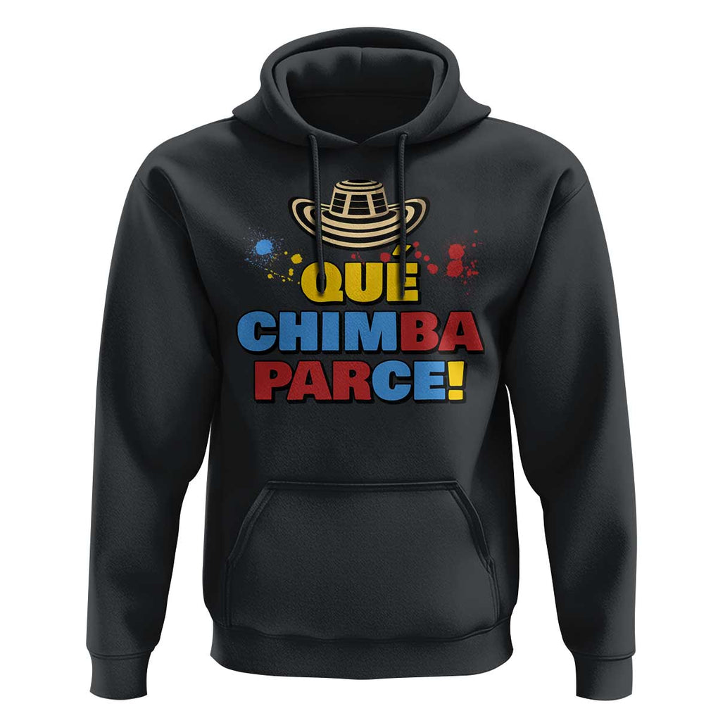 Qué Chimba Parce Hoodie Colombian Slang Sombrero Vueltiao TS11 Black Print Your Wear