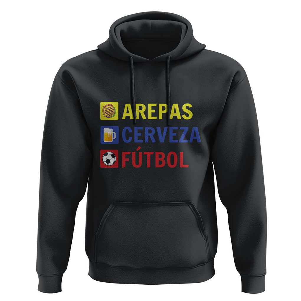 Arepas Cerveza Futbol Hoodie Colombian Slang Colombia Flag TS11 Black Print Your Wear