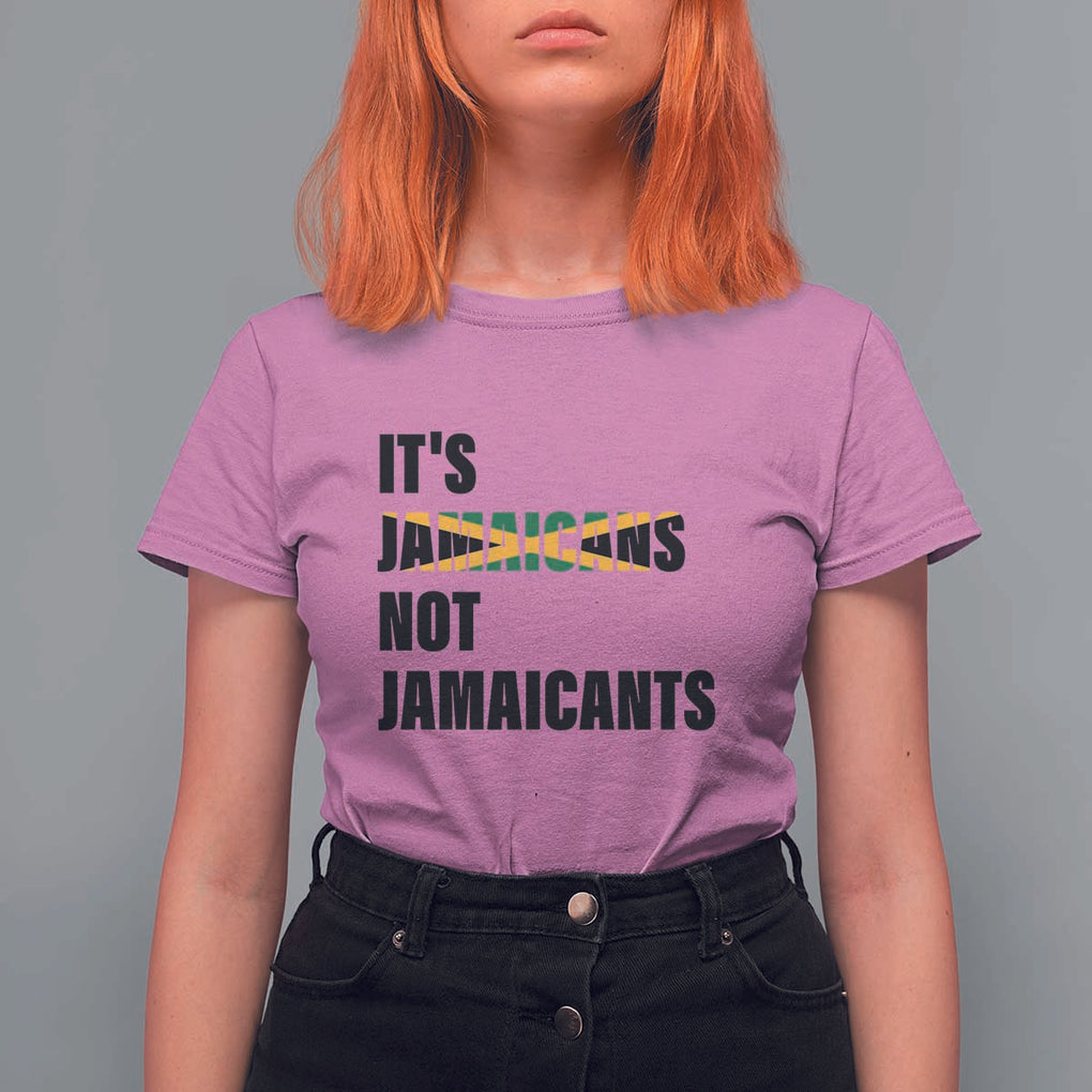 Jamaica T Shirt For Women It's Jamaicans Not Jamaicants Flag TS11 Azalea Print Your Wear