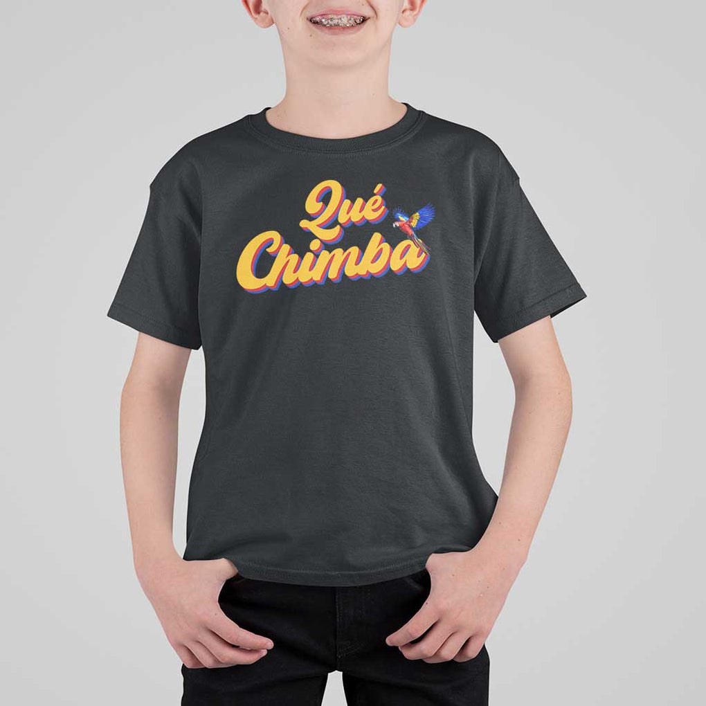 Colombia T Shirt For Kid Qu Chimba Parrot Colombian Slang TS11 Black Print Your Wear