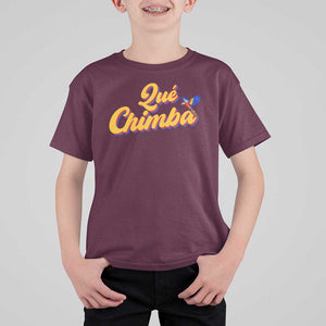 Colombia T Shirt For Kid Qu Chimba Parrot Colombian Slang TS11 Maroon Print Your Wear
