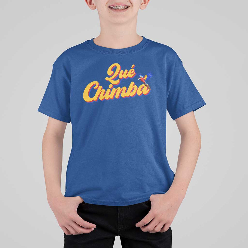 Colombia T Shirt For Kid Qu Chimba Parrot Colombian Slang TS11 Royal Blue Print Your Wear