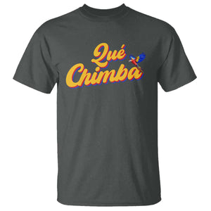 Colombia T Shirt Qu Chimba Parrot Colombian Slang TS11 Dark Heather Print Your Wear