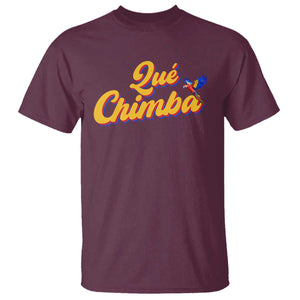 Colombia T Shirt Qu Chimba Parrot Colombian Slang TS11 Maroon Print Your Wear