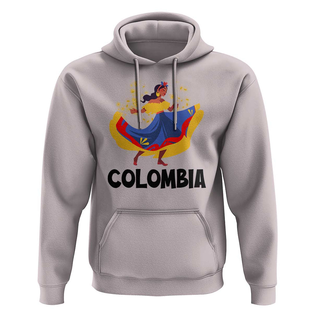 Colombianas Hoodie Colombia Cumbia Butterfly Flag Roots TS11 Ice Gray Print Your Wear