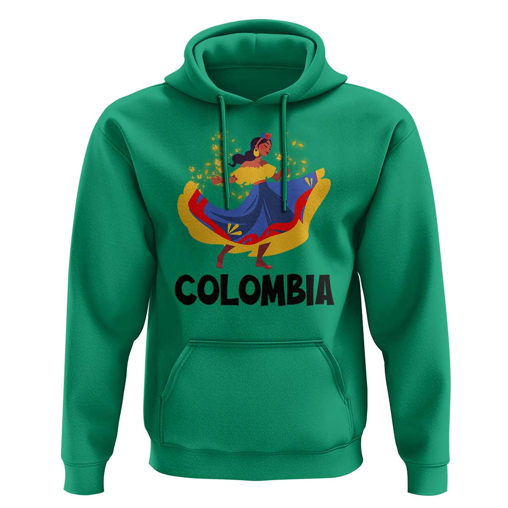 Colombianas Hoodie Colombia Cumbia Butterfly Flag Roots TS11 Irish Green Print Your Wear
