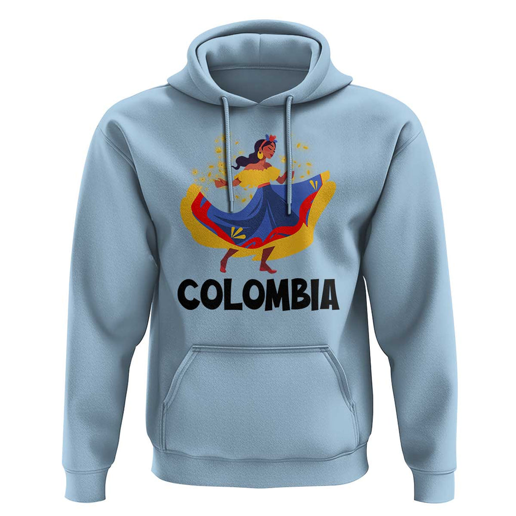 Colombianas Hoodie Colombia Cumbia Butterfly Flag Roots TS11 Light Blue Print Your Wear