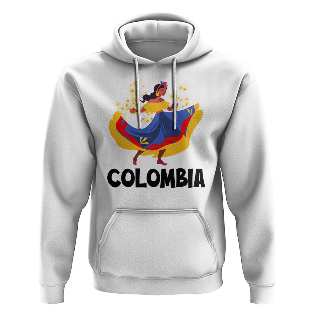 Colombianas Hoodie Colombia Cumbia Butterfly Flag Roots TS11 White Print Your Wear