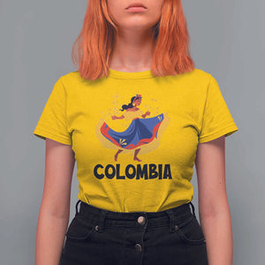 Colombianas T Shirt For Women Colombia Cumbia Butterfly Flag Roots TS11 Daisy Print Your Wear