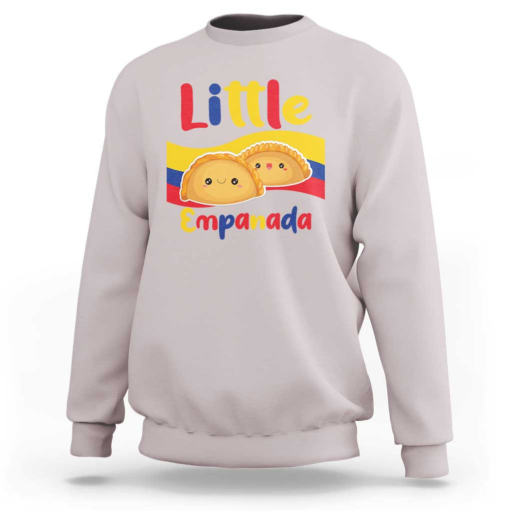 Funny Colombia Food Sweatshirt Little Empanada Colombian Flag TS11 Ice Gray Print Your Wear