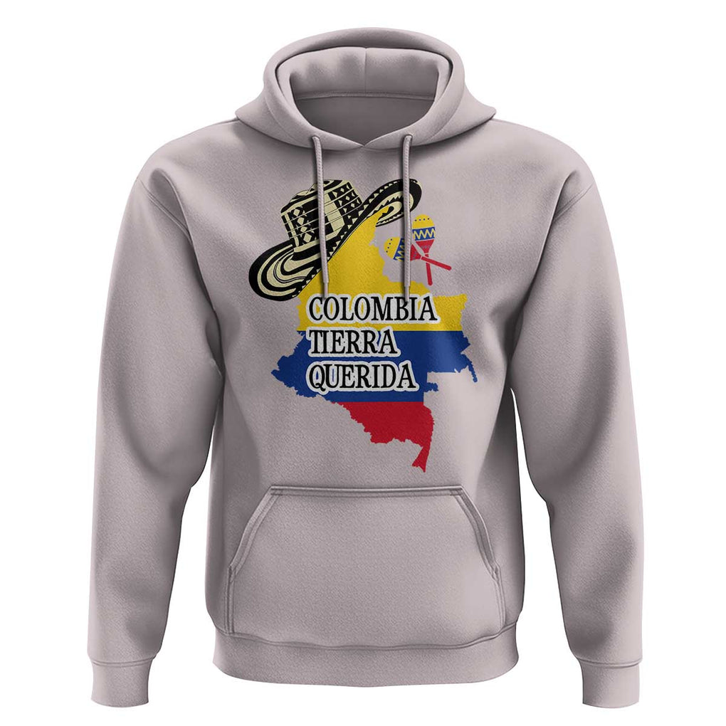 Funny Colombia Tierra Querida Hoodie Colombian Flag Sombrero Vueltiao Maracas TS11 Ice Gray Print Your Wear