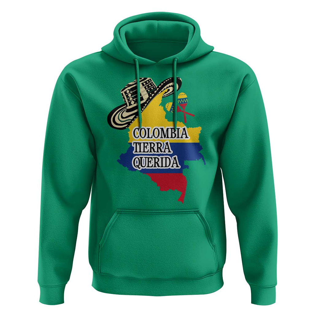 Funny Colombia Tierra Querida Hoodie Colombian Flag Sombrero Vueltiao Maracas TS11 Irish Green Print Your Wear