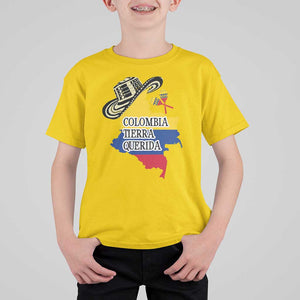 Funny Colombia Tierra Querida T Shirt For Kid Colombian Flag Sombrero Vueltiao Maracas TS11 Daisy Print Your Wear