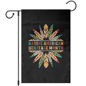 Native American Heritage Month Garden Flag Indigenous Pride Feathers TS11 Black Print Your Wear