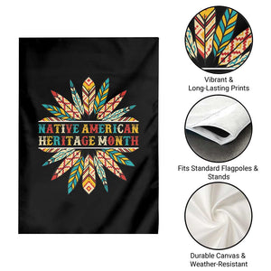 Native American Heritage Month Garden Flag Indigenous Pride Feathers TS11 Print Your Wear