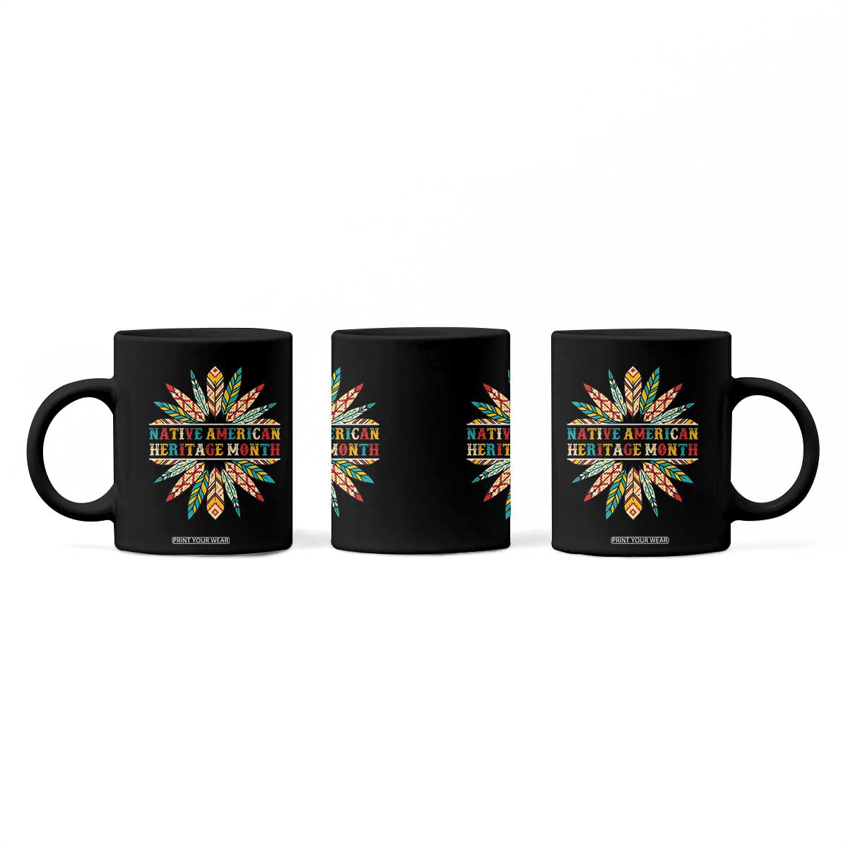 Native American Heritage Month Coffee Mug Indigenous Pride Feathers TS11 Print Your Wear