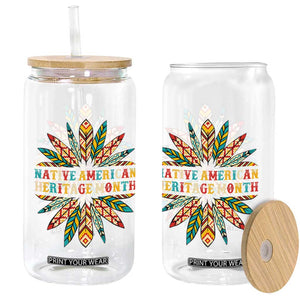 Native American Heritage Month Glass Can Indigenous Pride Feathers TS11 Print Your Wear