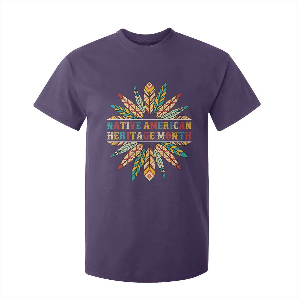 Native American Heritage Month T Shirt For Kid Indigenous Pride Feathers TS11 Purple Print Your Wear