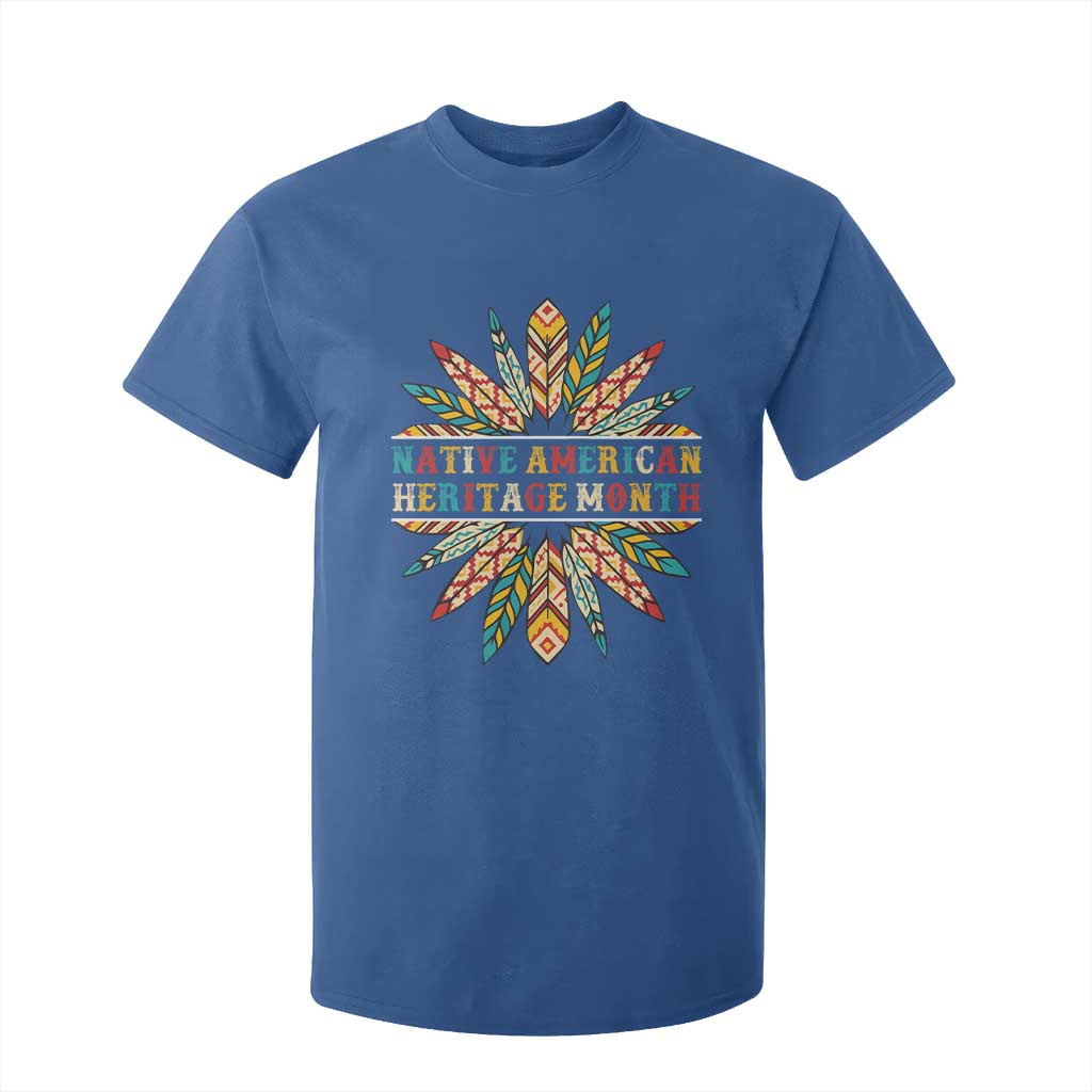 Native American Heritage Month T Shirt For Kid Indigenous Pride Feathers TS11 Royal Blue Print Your Wear