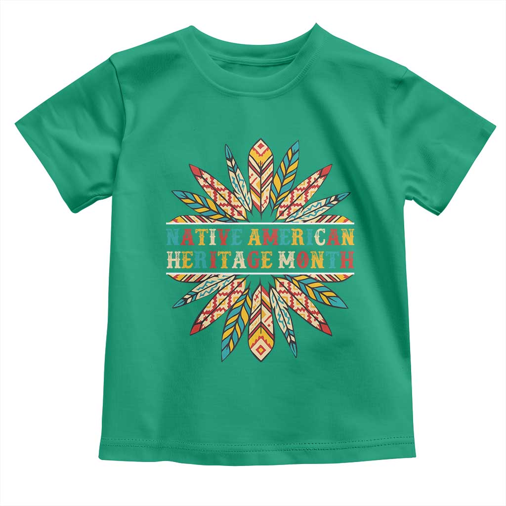 Native American Heritage Month Toddler T Shirt Indigenous Pride Feathers TS11 Irish Green Print Your Wear