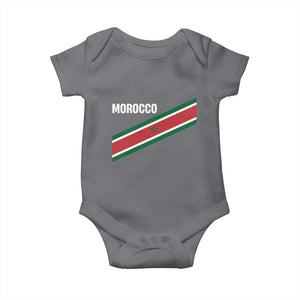 Morocco Moroccan Flag Baby Onesie Green Star Maroc Stripes TS11 Charcoal Print Your Wear