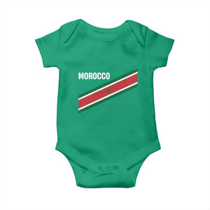 Morocco Moroccan Flag Baby Onesie Green Star Maroc Stripes TS11 Irish Green Print Your Wear