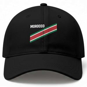 Morocco Moroccan Flag Baseball Cap Green Star Maroc Stripes TS11 Print Your Wear