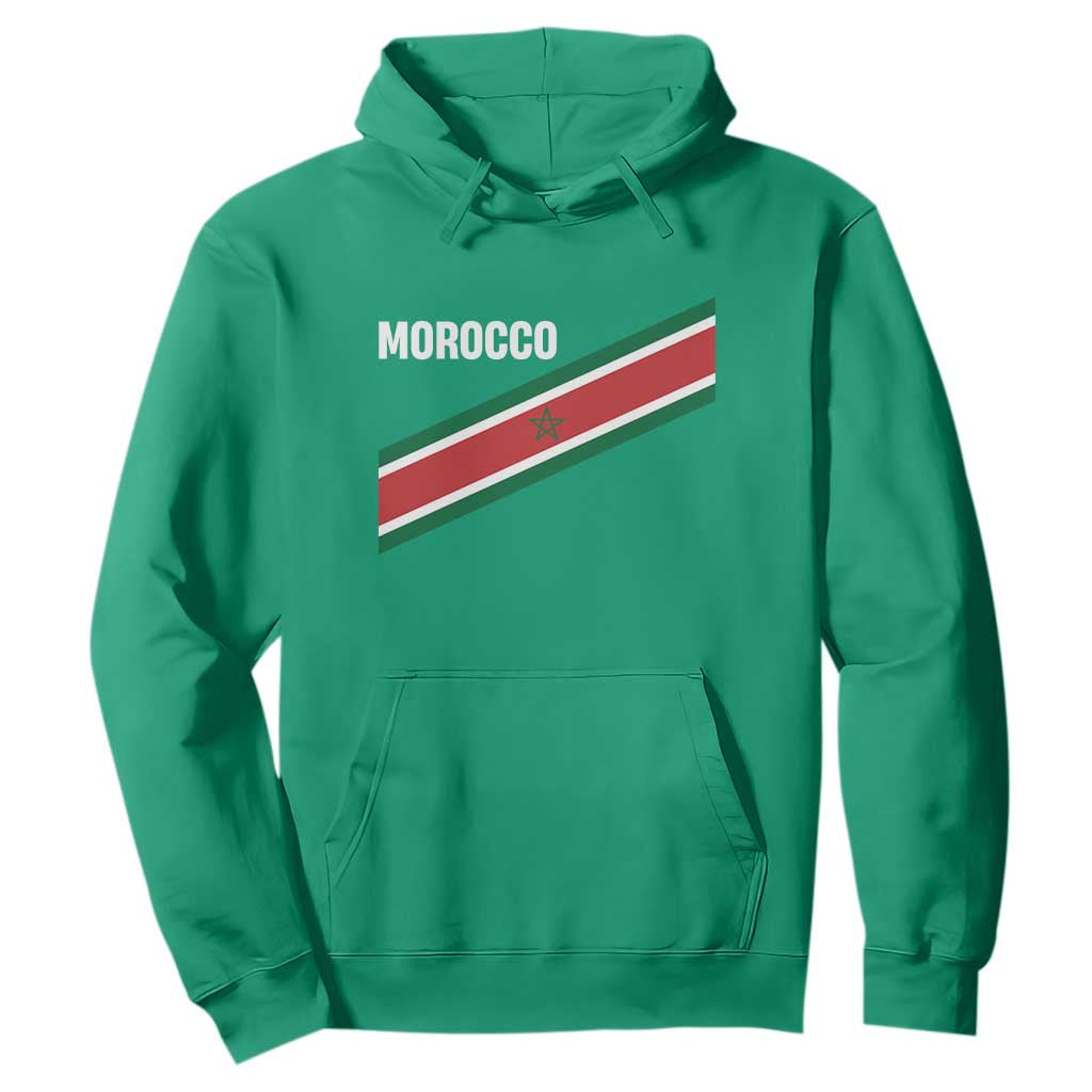 Morocco Moroccan Flag Hoodie Green Star Maroc Stripes TS11 Irish Green Print Your Wear