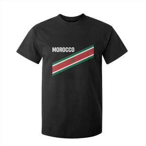 Morocco Moroccan Flag T Shirt For Kid Green Star Maroc Stripes TS11 Black Print Your Wear