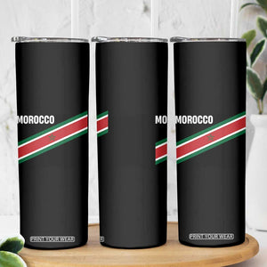 Morocco Moroccan Flag Skinny Tumbler Green Star Maroc Stripes TS11 Print Your Wear