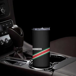 Morocco Moroccan Flag Skinny Tumbler Green Star Maroc Stripes TS11 Print Your Wear