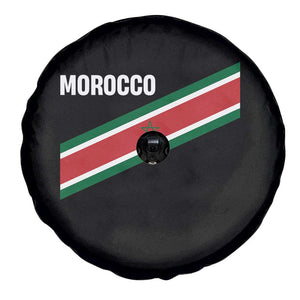 Morocco Moroccan Flag Spare Tire Cover Green Star Maroc Stripes TS11 Print Your Wear