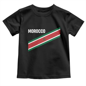 Morocco Moroccan Flag Toddler T Shirt Green Star Maroc Stripes TS11 Black Print Your Wear
